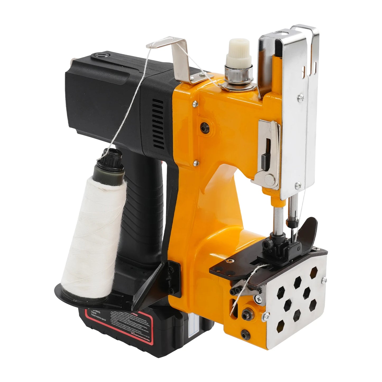 36v Battery Cordless Bag Sewing Machine, 210w Electric Sack Sealer, 1500-1700 Stitches Cordless Bag Sewing Machine, Portable Industrial Stitching Tool , Handheld Package Stitching Machine, Single Chain Stitch Seaming Device,