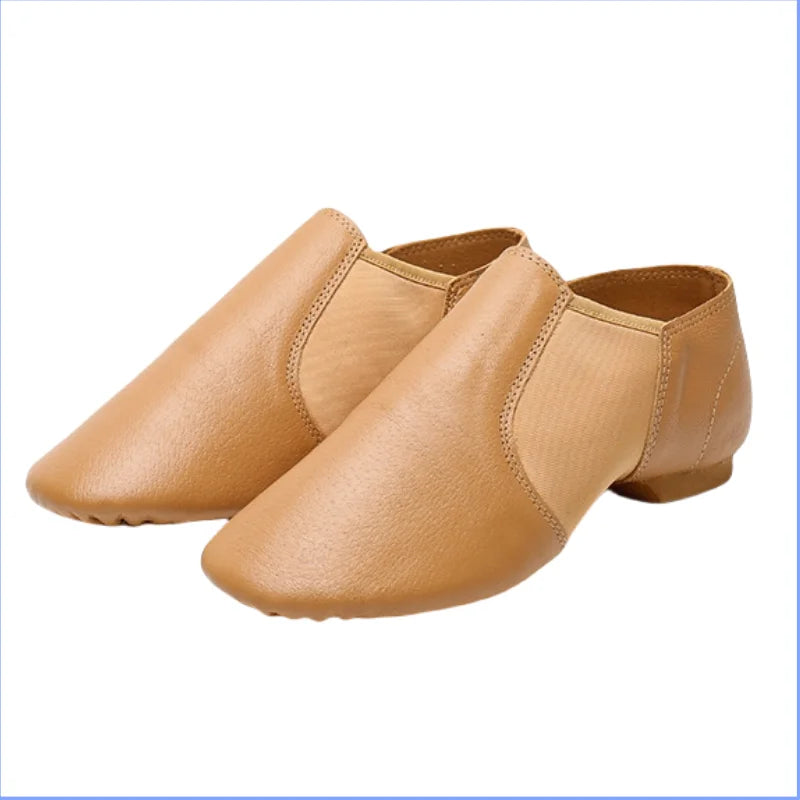 Genuine Leather Jazz Dance Shoes For Men Women And Kids Unisex Slip On Ballet Salsa Neo Bow Dance Footwear