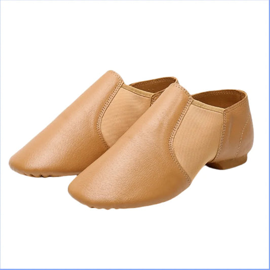 Genuine Leather Jazz Dance Shoes For Men Women And Kids Unisex Slip On Ballet Salsa Neo Bow Dance Footwear