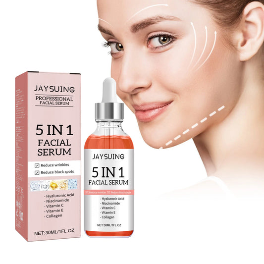 Jaysuing 5-in -1 Facial Essence Moisturizing Skin Firming Fade Spots Acne Beauty Essence