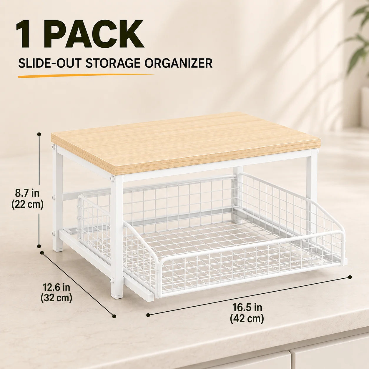 Kitchen Microwave Stand with Drawer, Multifunctional Countertop Organizer Storage Rack, Upright Shelf for Oven, Baking Tools and Kitchen Essentials