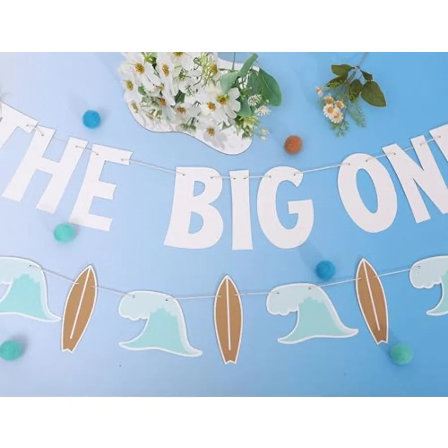 Classic Wave Party Banner For Beach Birthday Celebration