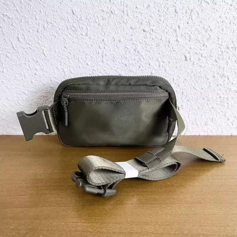 Metal Logo Yoga Waist Bag Crossbody Fitness Wallet