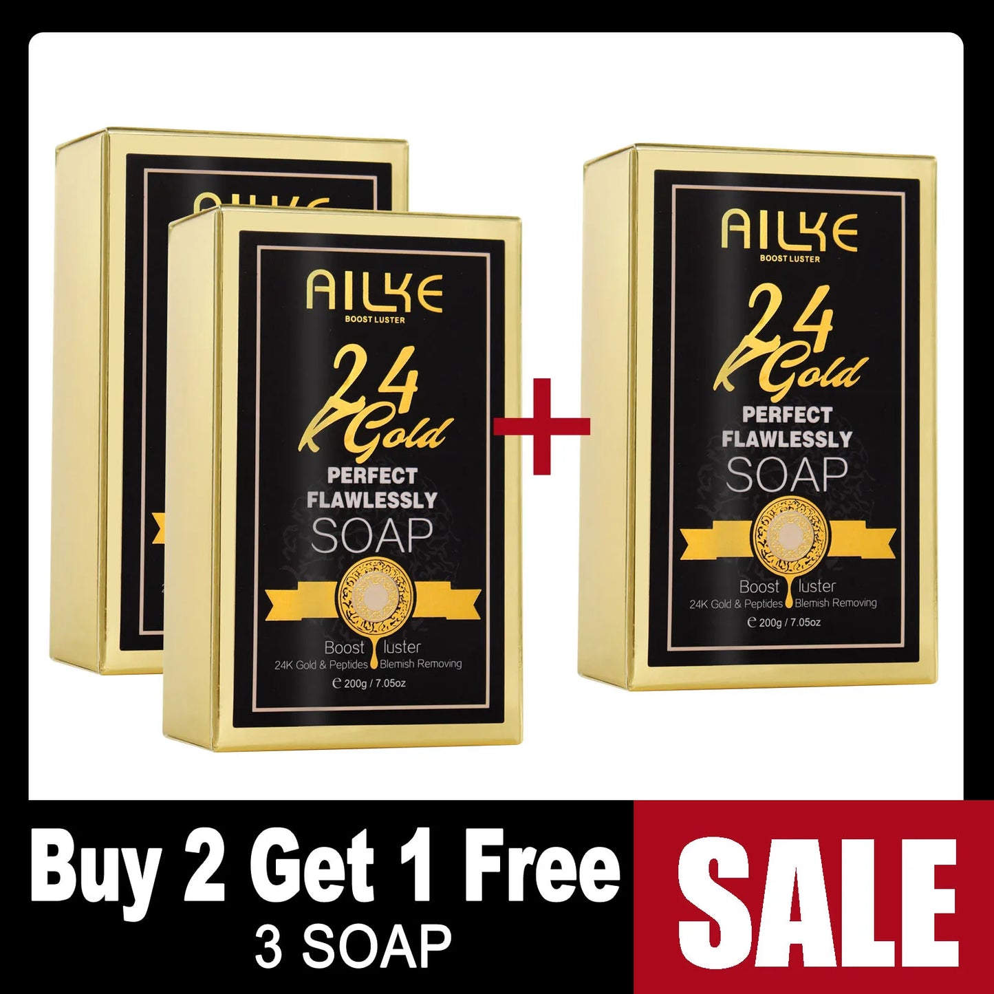 Ailke 24K Gold Collagen Cream Whitening Dark Spots Anti Aging Set