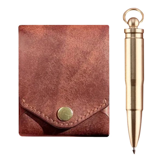 APWIKOGER Money Wallet Bi-Fold ID Card Clip Case With Pen