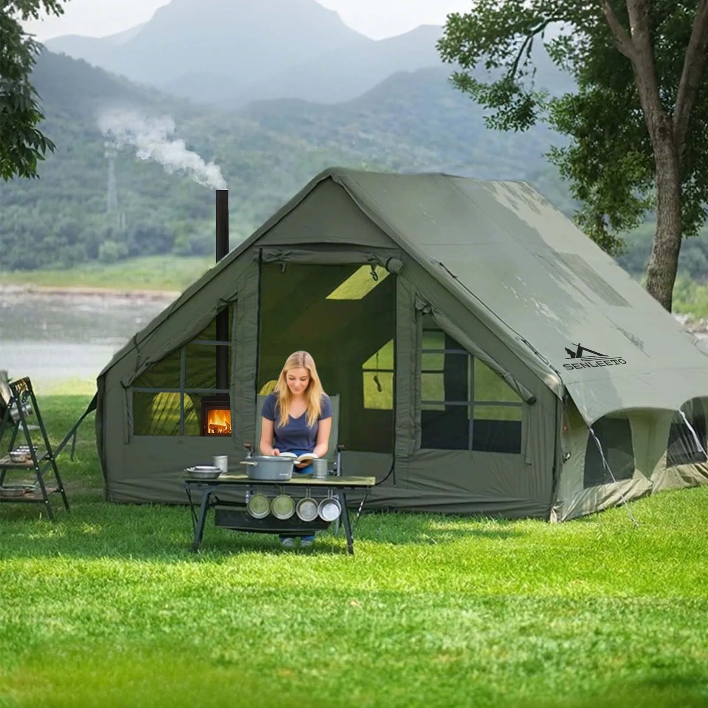 Waterproof Windproof Oxford Camping Tent With Air Vent