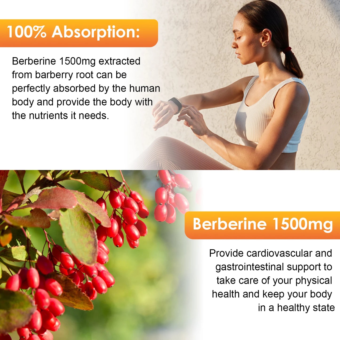 60Ml Berberine Drops With Turmeric Cinnamon Bitter Gourd Piperine For Digestive And Immune Health Support Vegetarian