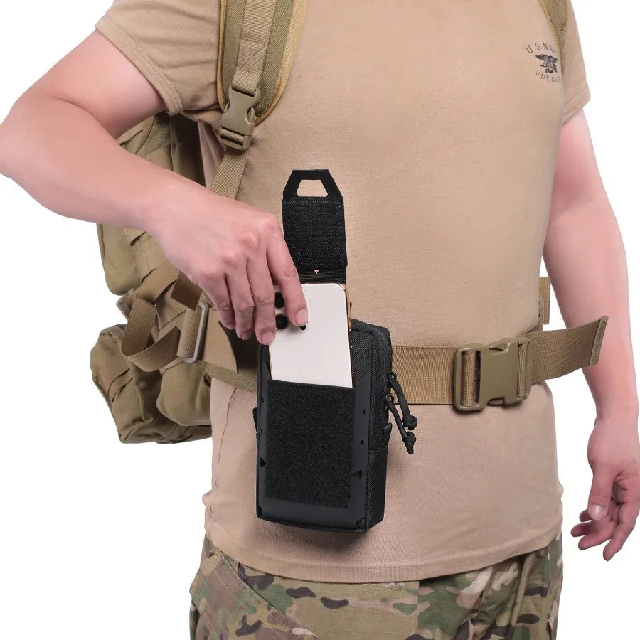 MOLLE Tactical Phone Pouch for Outdoor EDC and Hiking