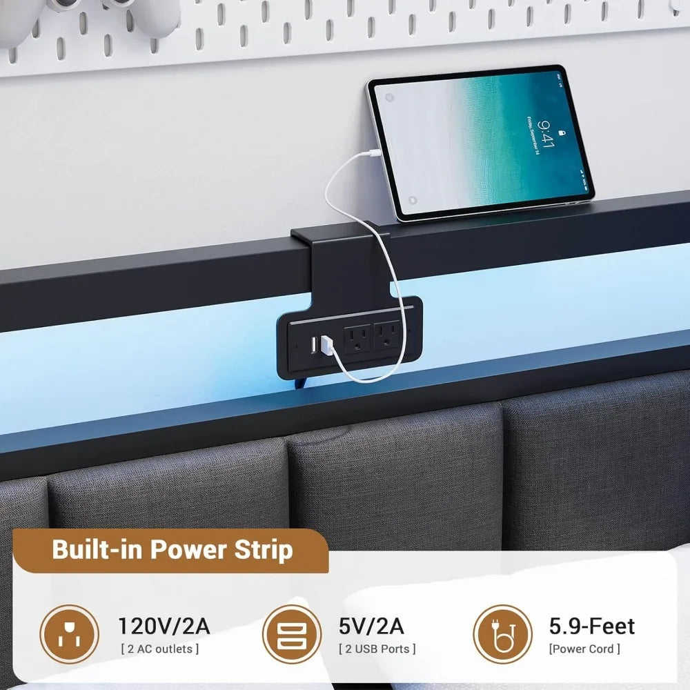 DAFIFY Hasuit Corner Bed Frame With Storage Drawers