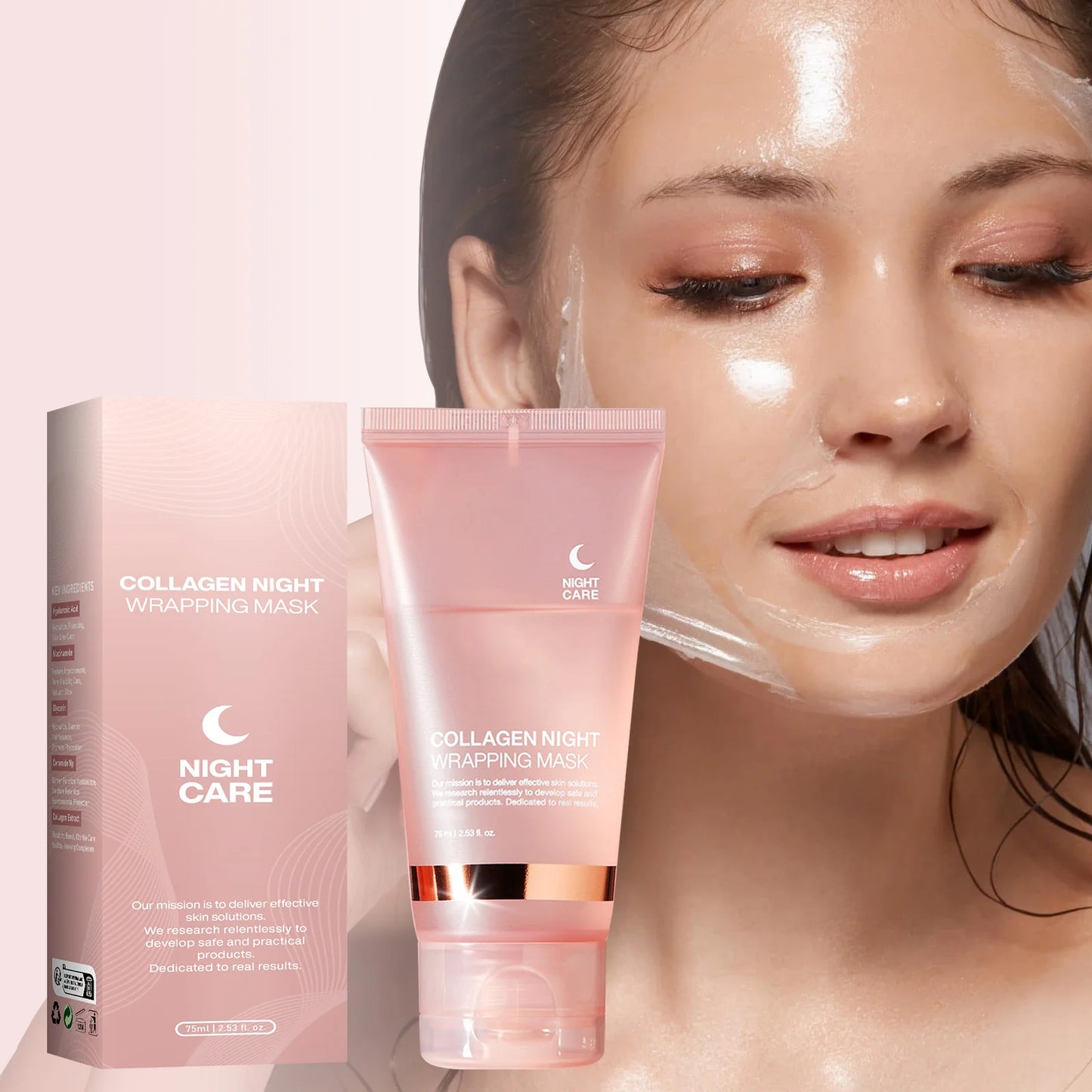 Feature Collagen Night Wrapping Face Mask For Elasticity Hydration