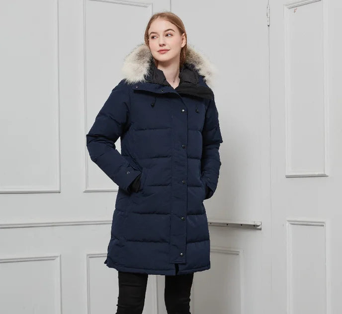 Fujian Down Jacket Women Hooded Coat Premium Luxury Brand