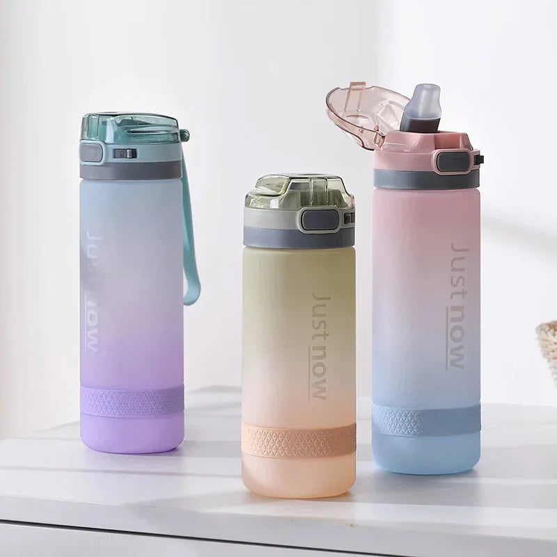 400ml 600ml New Fashion Water Bottle With Straw BPA Free Portable Outdoor Sport Eco Friendly Cute Drinking Bottle