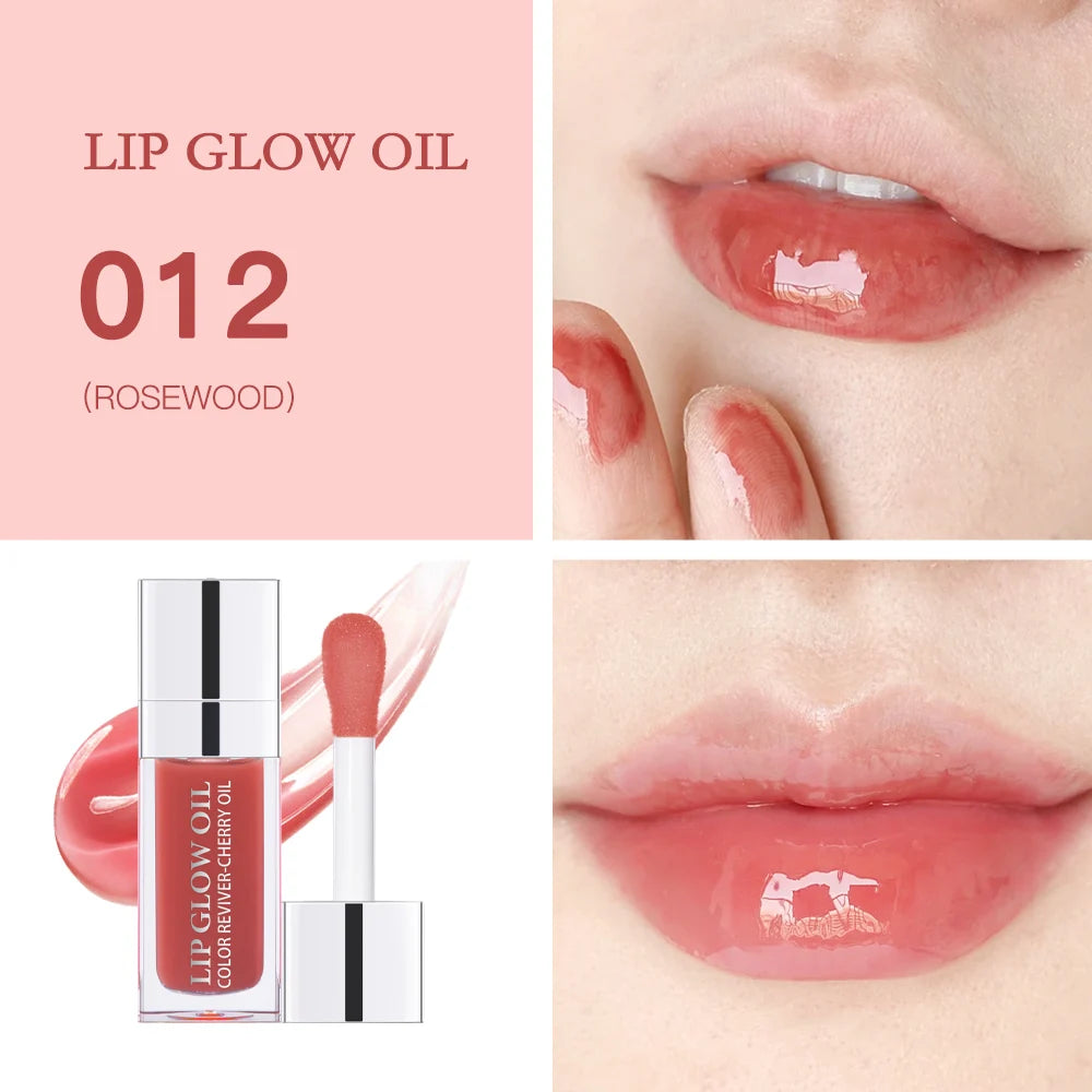 Glassy Shiny Lip Glow Oil Hydrating Lip Care Deep Nourishing Moisturizer Plump Fuller Lips Non Sticky Daily Lip Makeup Skincare Cosmetic