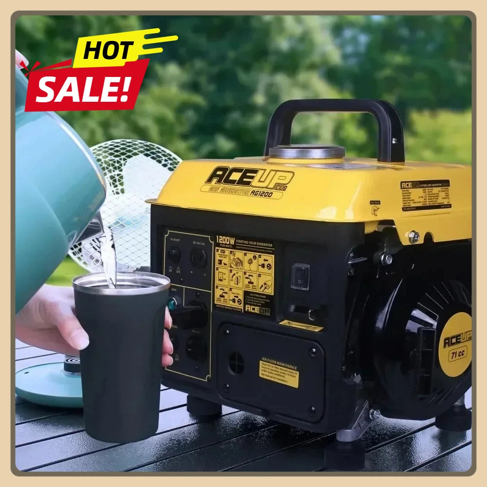 XMSJ 1200W Gas Powered Generator For Home Use Camping Ultralight EPA And CARB Compliant Small Portable Generator