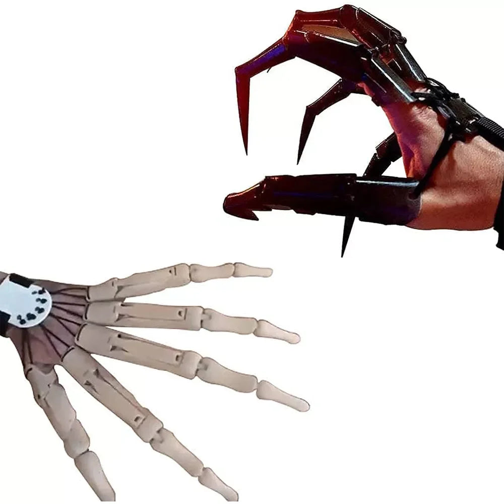 3D Printed Halloween Articulated Fingers Extensions Flexible Joints Movable Wearable Long Fingers Decoration Props Claw Cosplay