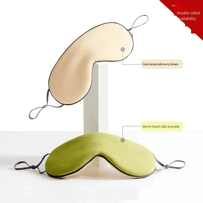 Korean Style Ice Silk Sleeping Eye Mask Adjustable Light Blocking Breathable
