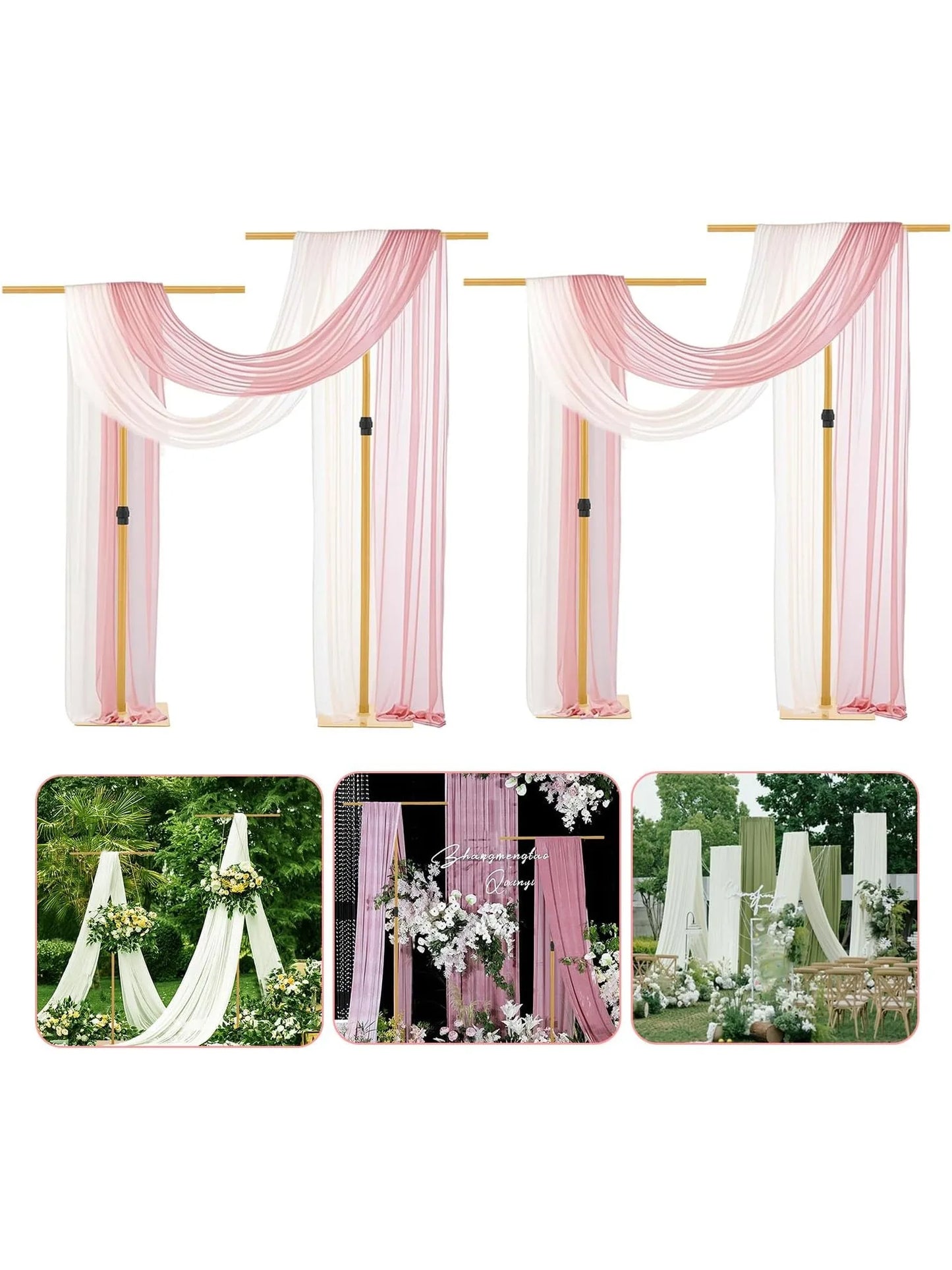 Adjustable Metal Backdrop Stand For Wedding And Party Decor