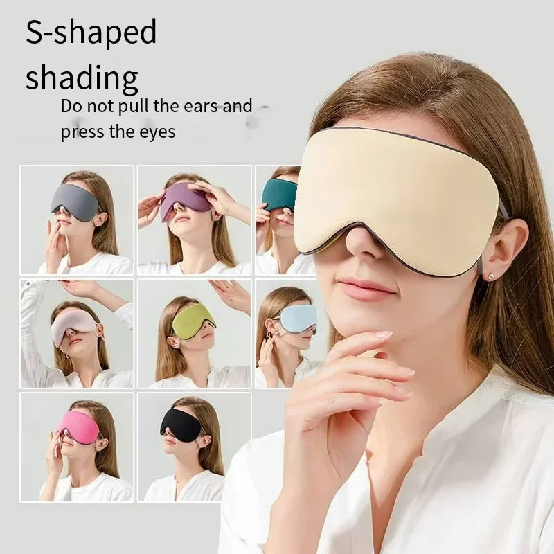 Korean Style Ice Silk Sleeping Eye Mask Adjustable Light Blocking Breathable