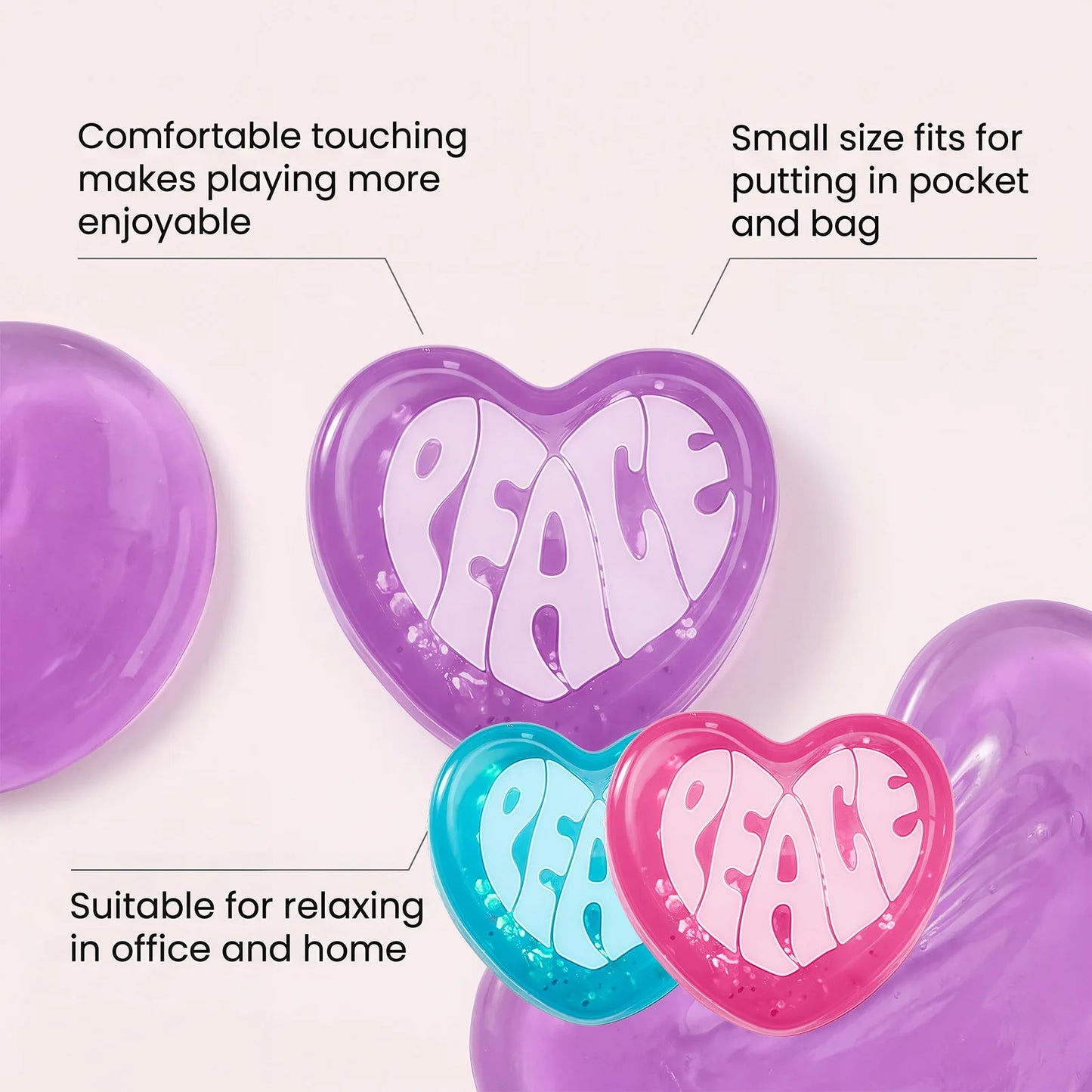 In Stock Needoh Heart Squishy Toy Blind Box Cute Shape Stress Relief Soft Slow Rebound Fun Portable Surprise Gift for Kids