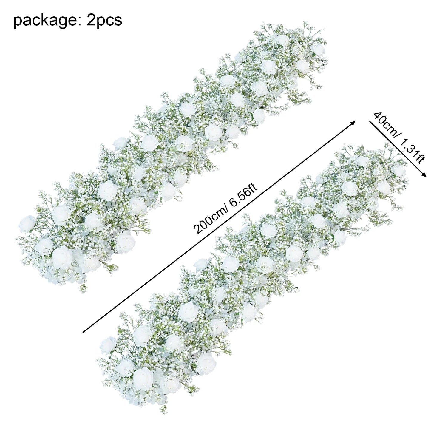 Angela Artificial Rose Baby Breath Wedding Floral Backdrop Decor