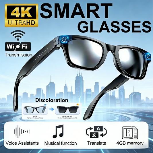Giinova AI Smart Video Glasses With Camera For 8MP Photos