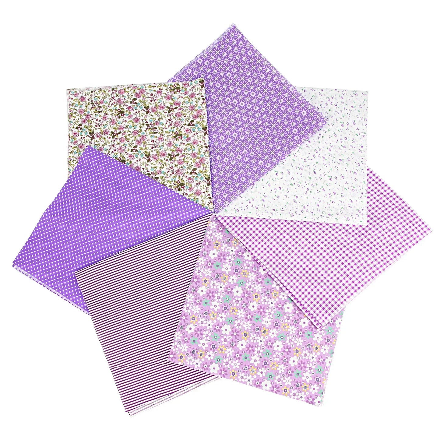 7Pcs 25x25cm Printed Cotton Fabric for Sewing Quilting Fabrics for Patchwork Needlework DIY Handmade Accessories