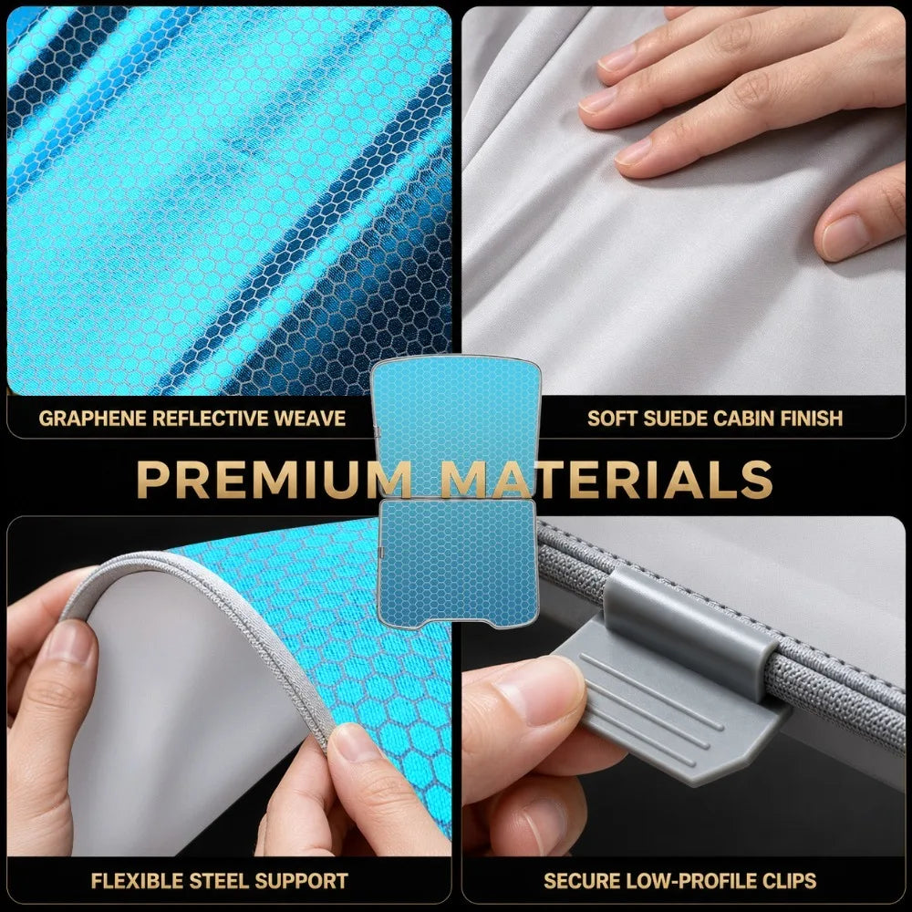 Ice Blue Roof Sunshade for Tesla Model 3 2017-2026 – Panoramic Glass Roof Sun Protection Cover, Interior Shade with Storage Bag