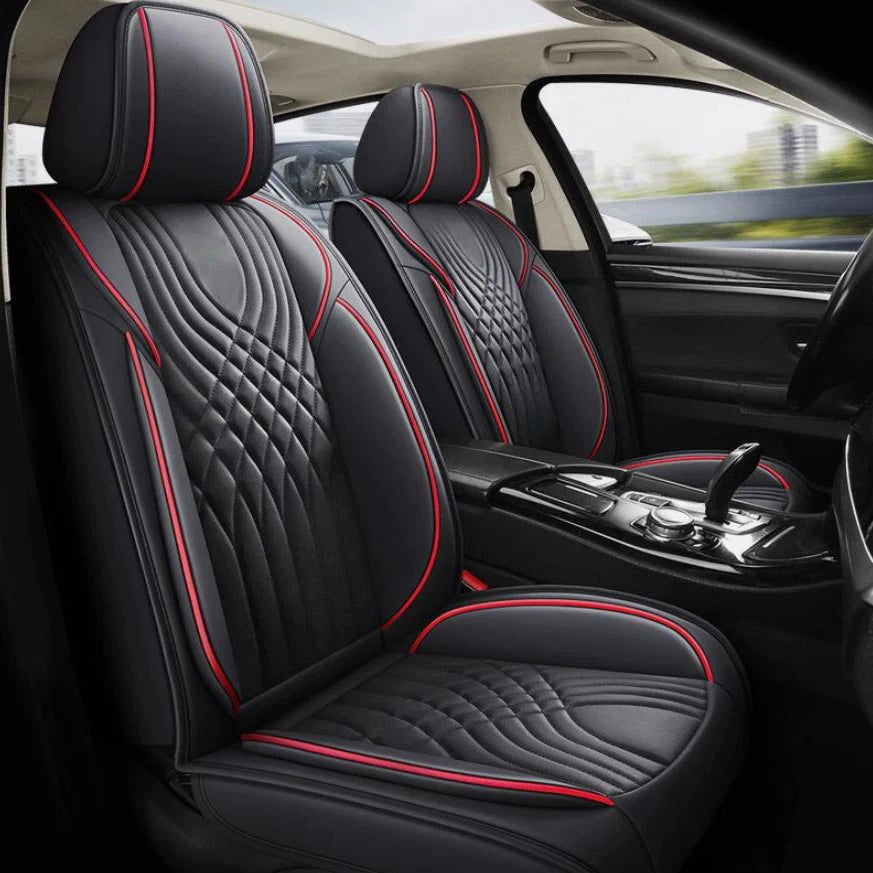 The Complete Set Of Car Interior Accessories For Car Seat Covers Is Suitable For Dodge Leather Car Seat Cover Protectors, 5-Seat Complete Front And Rear Cushions