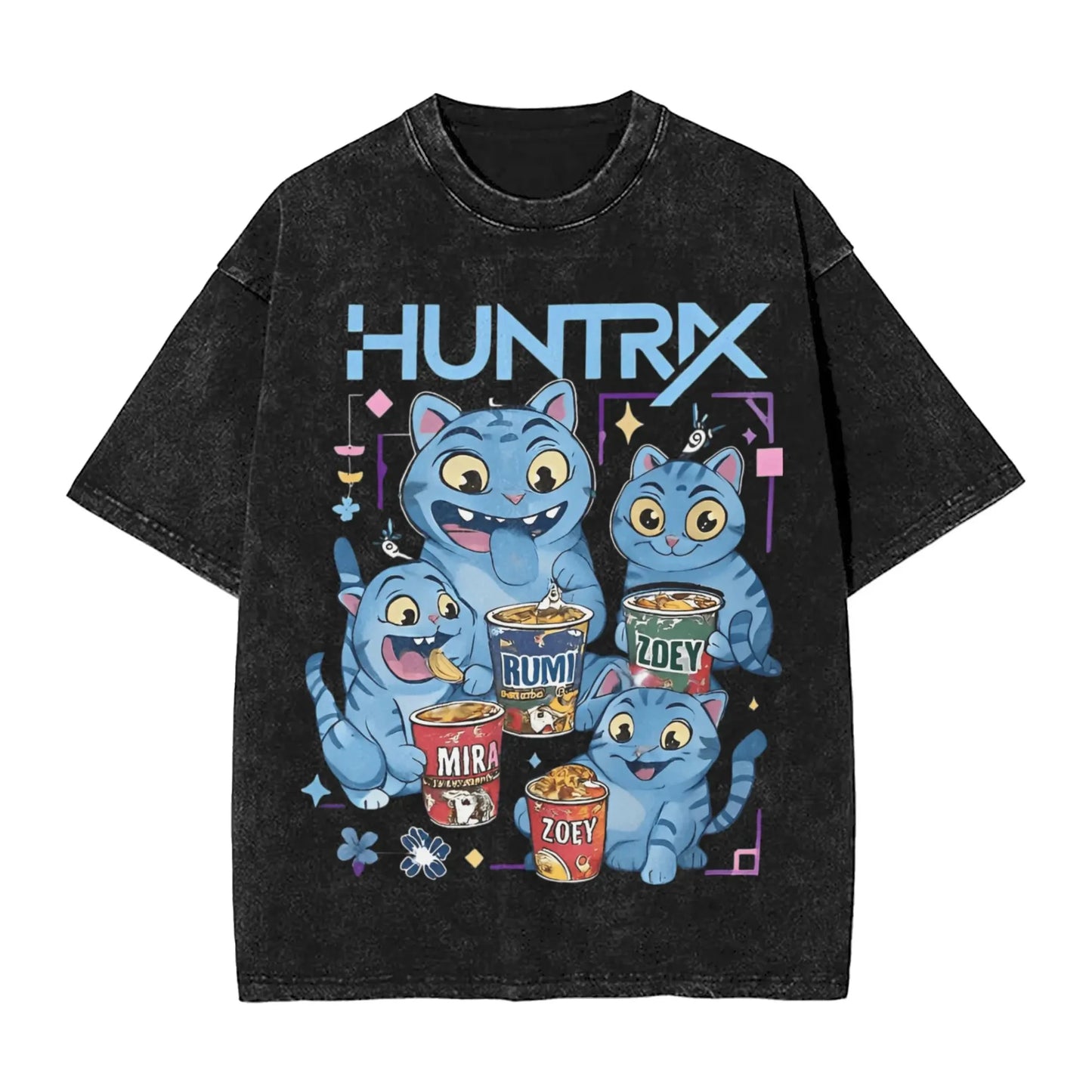 Huntrix K Pop Demon Hunters Tee Shirt Mira Rumi Zoey
