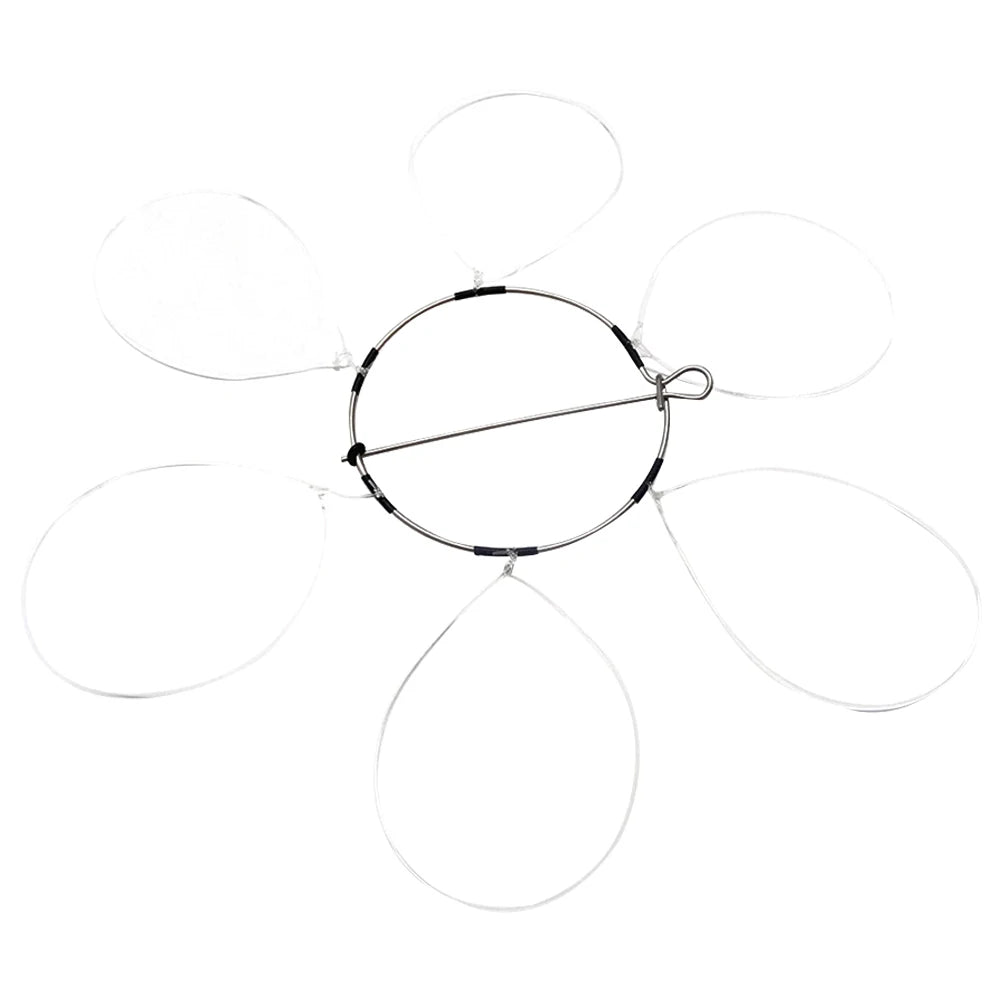 APWIKOGERH 6 Ring Shrimp Crab Cast Trap Stainless Steel