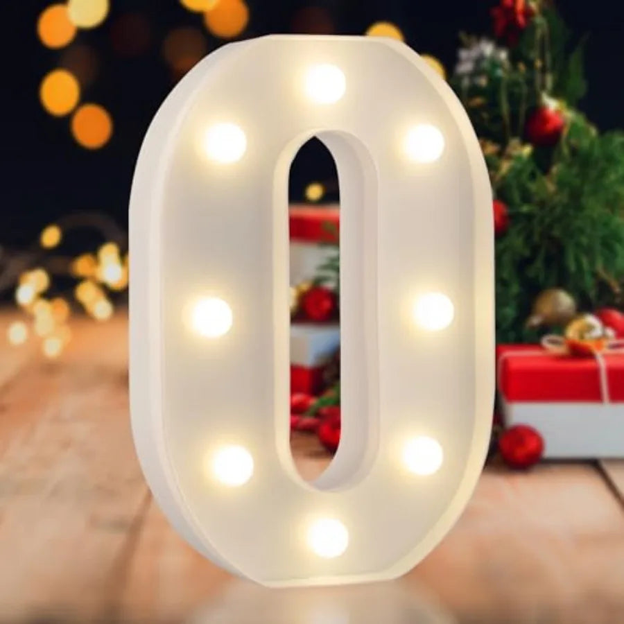 LED Marquee Numbers, 0-9 Light Up Letters, Battery Powered LED Letter Lights for Birthday Party, Christmas Night, Home, Bar, Gr