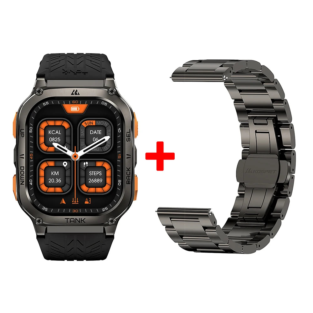 KOSPET Tank M3 Ultra GPS Smartwatch Calls Health Tracker Waterproof