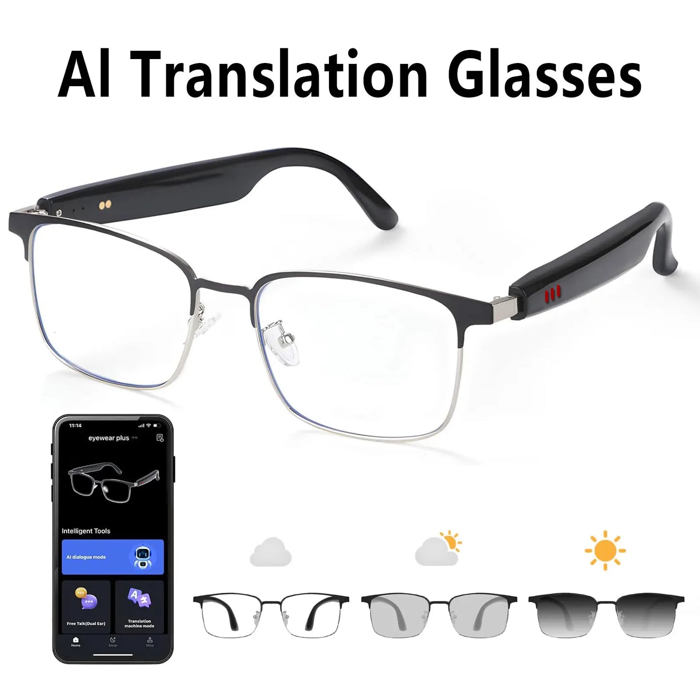 Giinova Smart Glasses With App Translation And Open Ear Audio