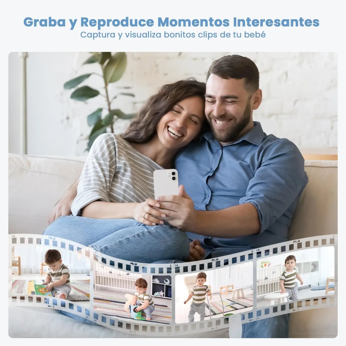 IEGEEK 2K Baby Surveillance Camera With 360 PTZ Monitor