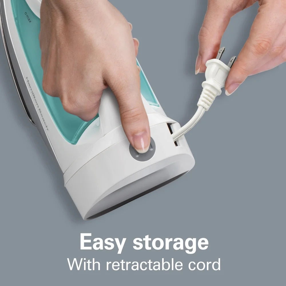 XMSJ Retractable Cord Steam Iron With Stainless Steel Soleplate