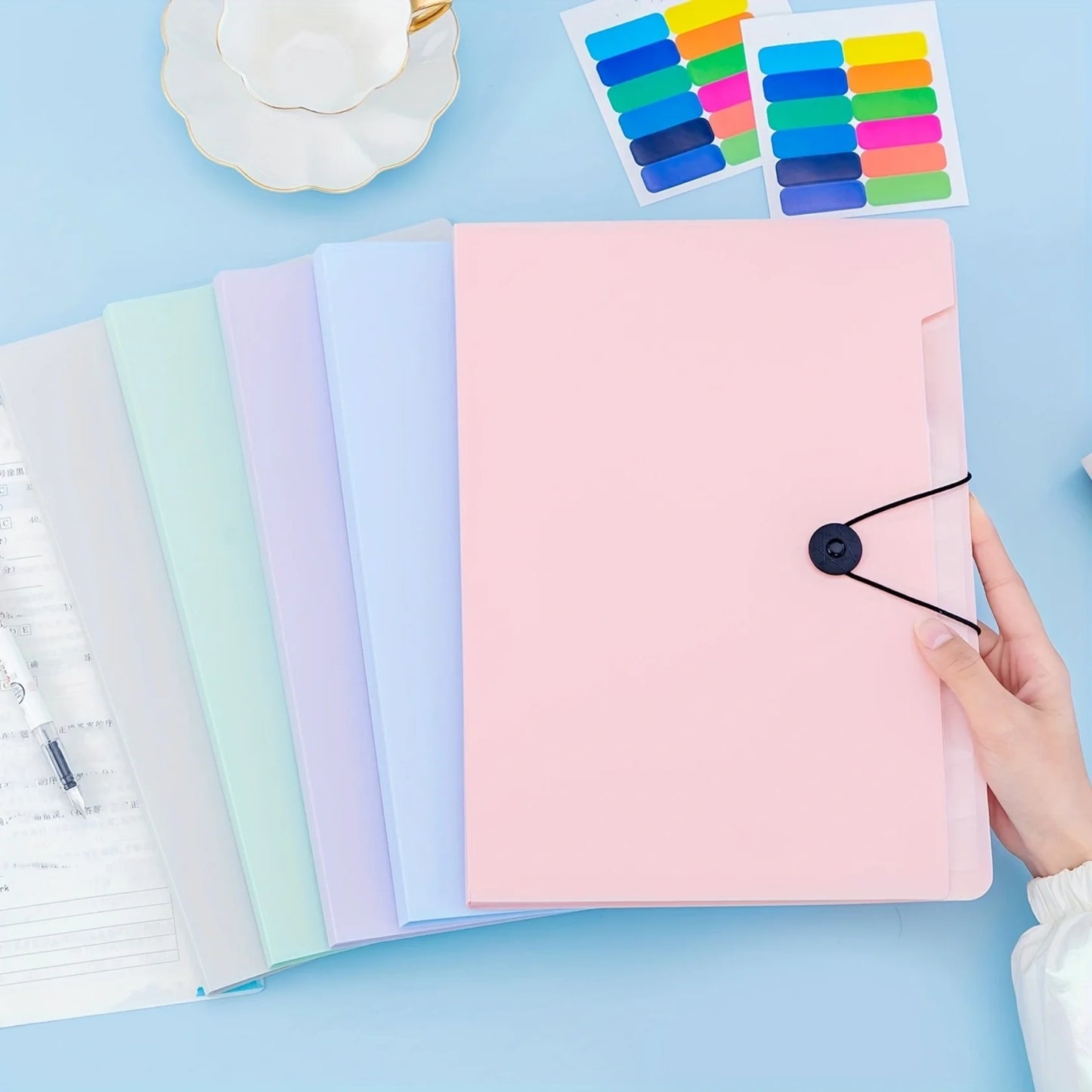 Expanding File Folder 5 Pocket For Documents Portable Office