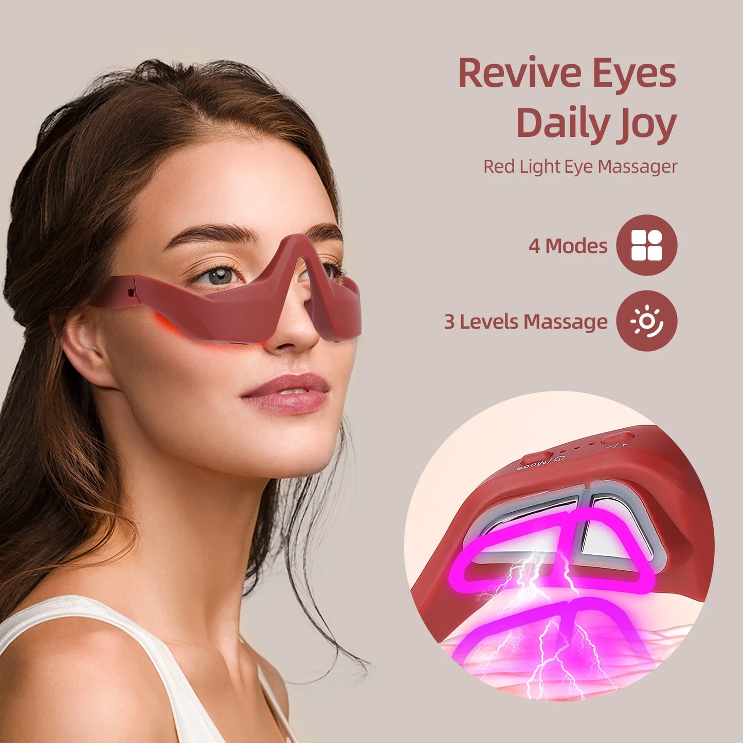 Under-Eye Eye Massager Relieves Eye Fatigue 3D Anti-Aging EMS Eyes Relaxation Remove Dark Circles Eye Care Massage