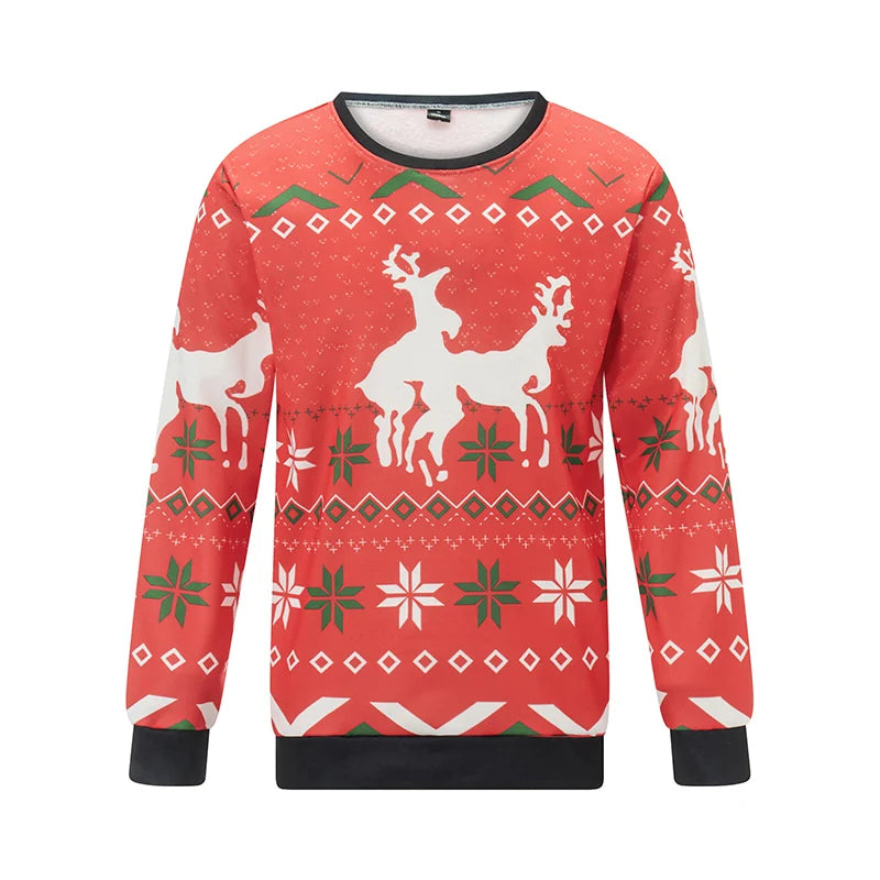 Guangdong Christmas Santa Claus Print Sweatshirt For Men