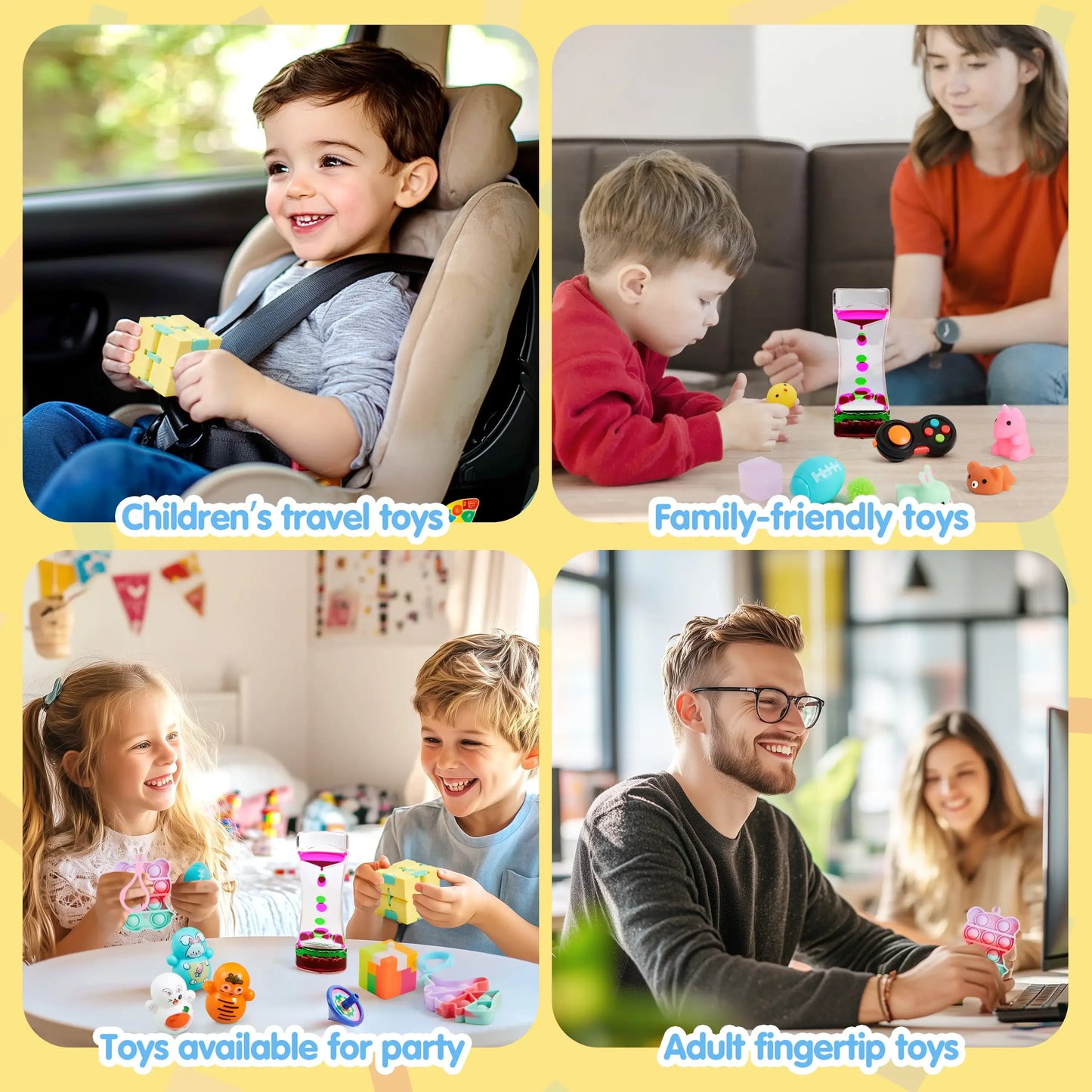 Joyfy 60 Pack Fidget Toys Party Favors Stress Relief Gifts