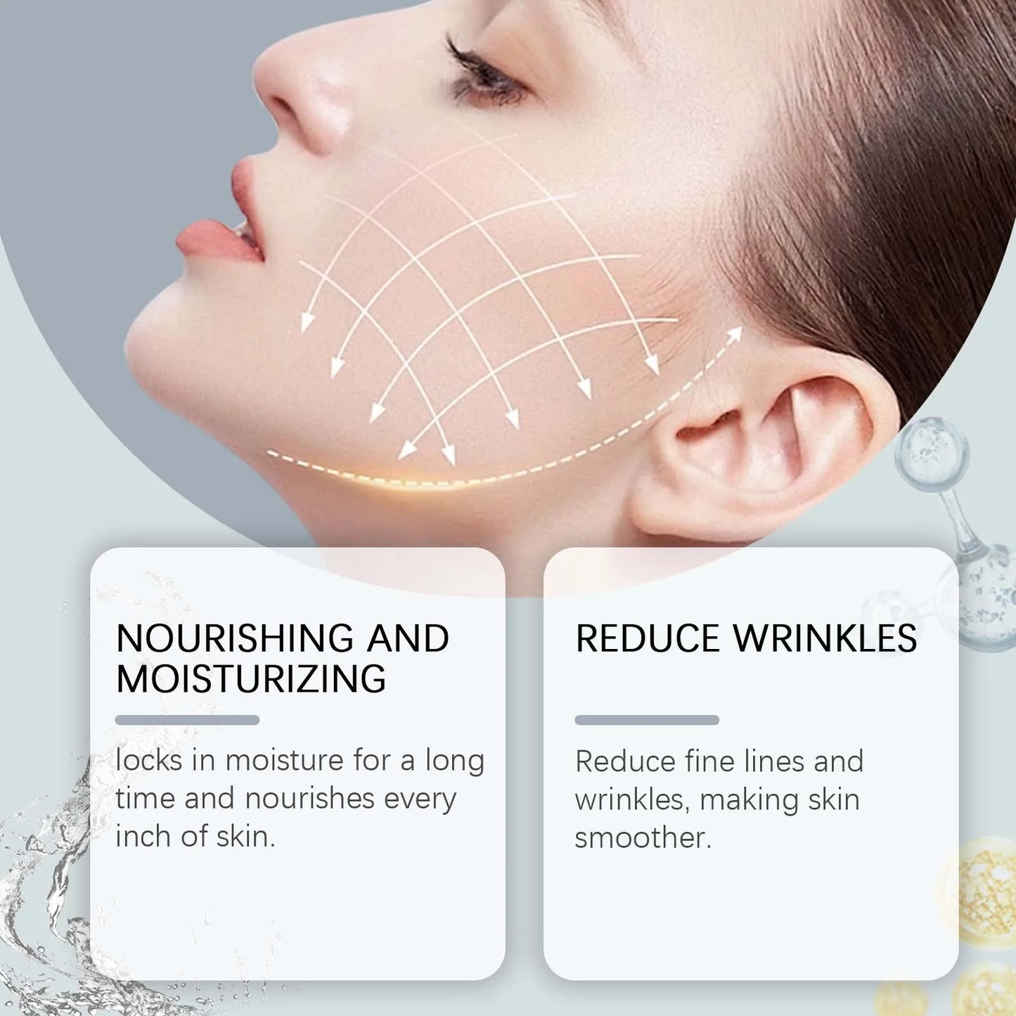 Collagen Absorbable Moisturising Mask Overnight Lifting Firm Fade Fine Lines Wrinkle Smoothing Hydrating Facial Mask Skin Care
