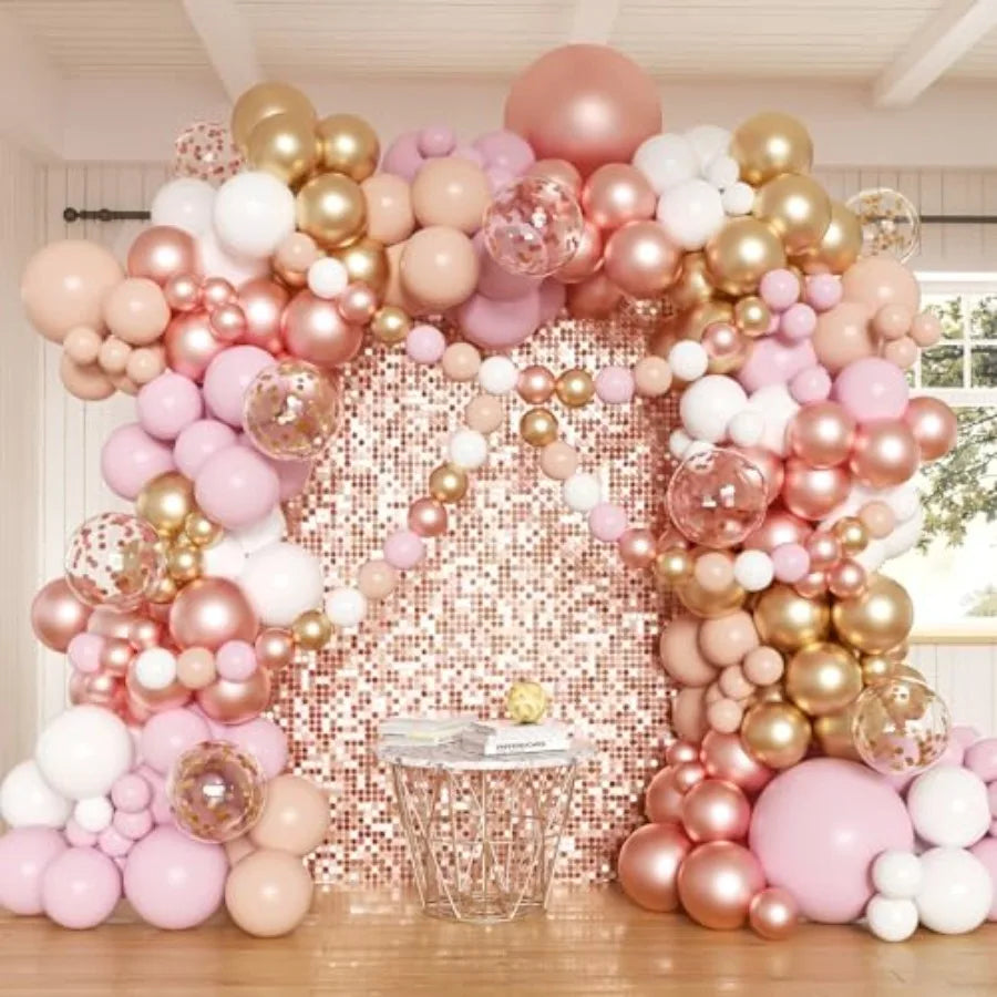 Balloon Arch Kit, 162pcs Light Clear Balloons for Wedding Bridal Shower Baby Shower Gender Reveal Baby Boy Birthday Party Decor