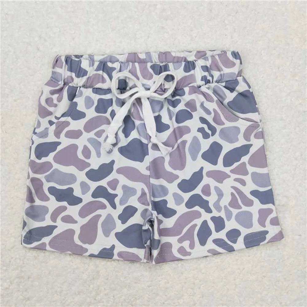Kids Camouflage Print Summer Shorts for Active Boys Breathable Cotton