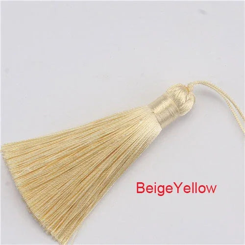 2/5/10Pcs 16cm Chunky Tassels Soft Elegant Handmade Silky Floss Tassels with Cord Loop Chinese Knot Tassels for Jewelry Making