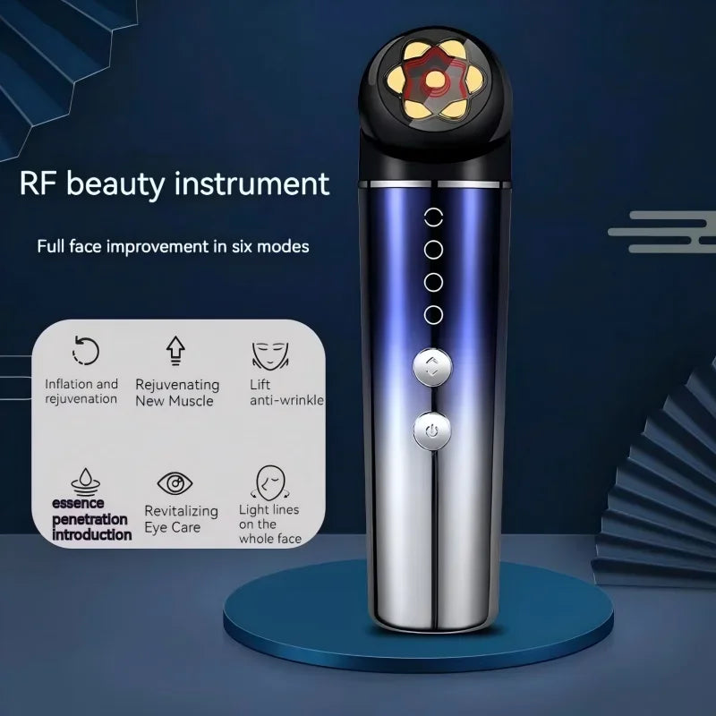 6 In 1 EMS Microcurrent Facial Massager Sonic Vibration Face Lifting Machine LED Photon Skin Tighten Beauty Device 2027