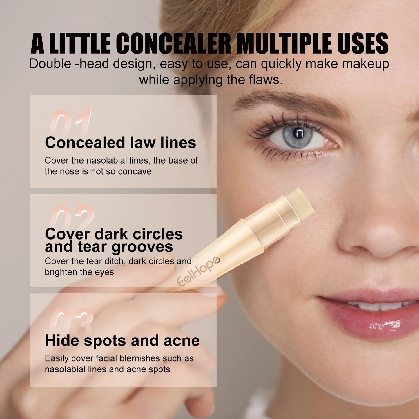 Eelhoe Double Head Concealer Highlighter Brightening Matte