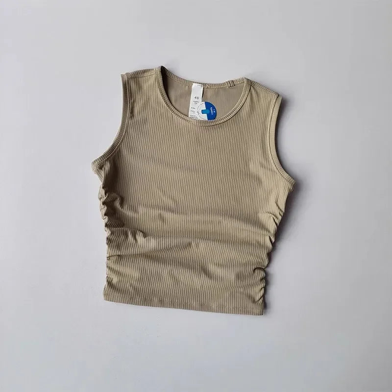 NONECN Womens Quick Dry Yoga Vest Tank Top Slim Fit Sports