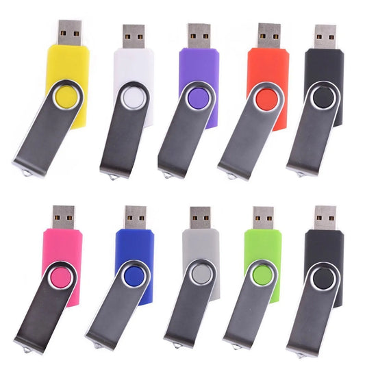 Wholesale Bulk 20 Pack USB Flash Drives Memory Sticks Key Chain Portable Fashionable Lightweight USB 2 0 Real Capacity