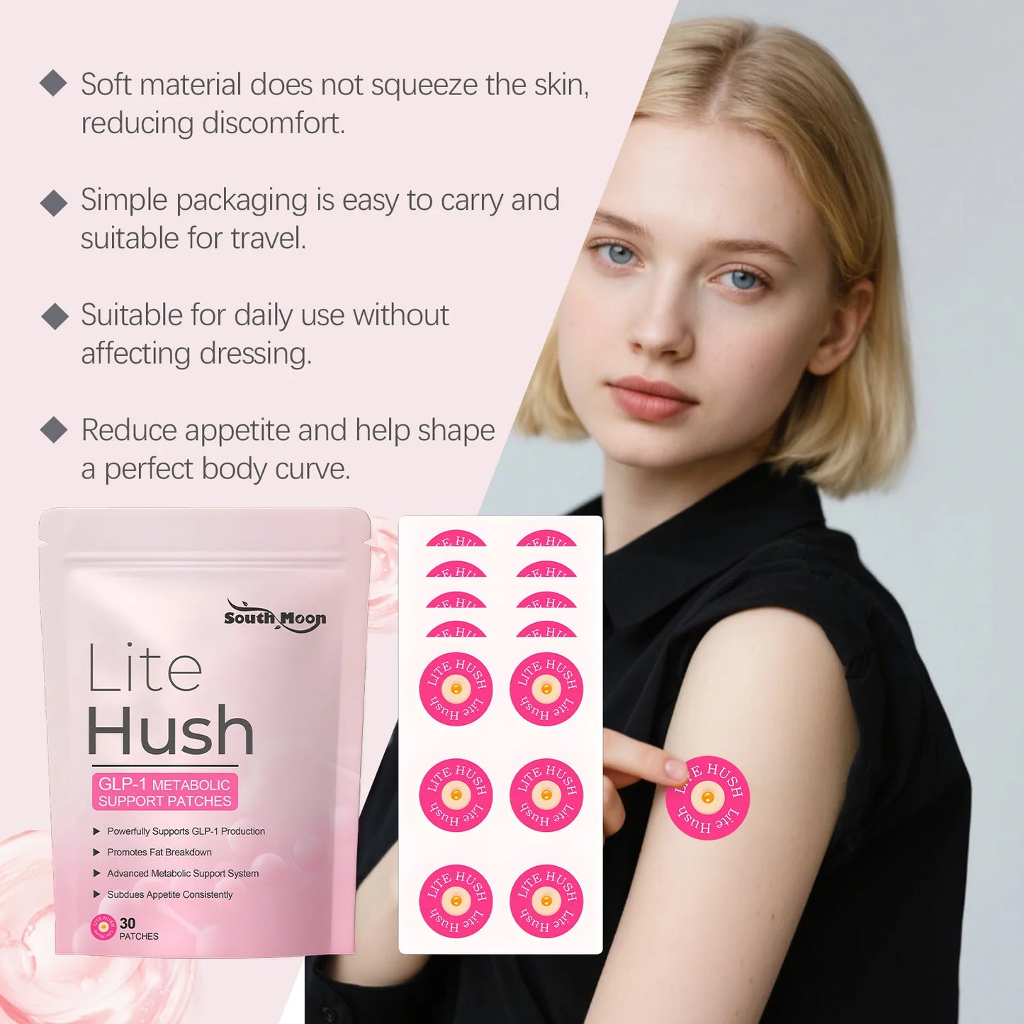 GLP-1 Nano Patch body care patch gently cares for the contours of the body skin, daily care patch