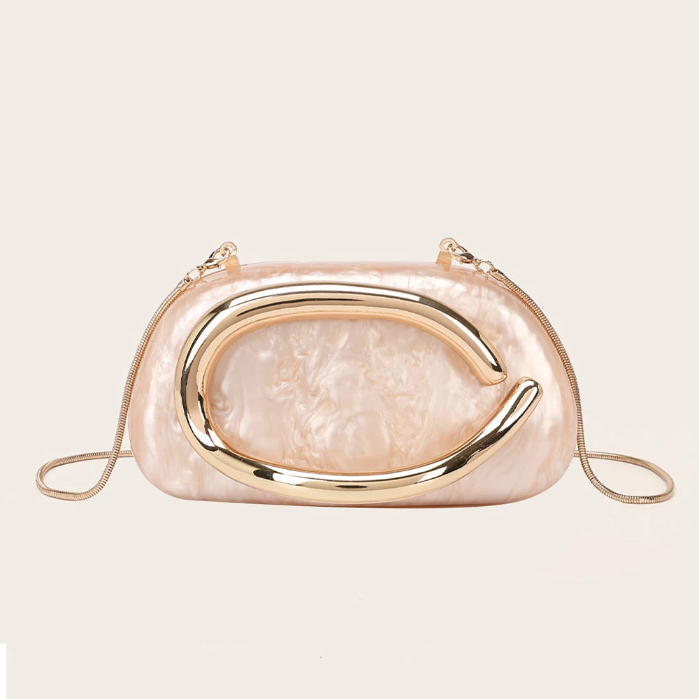 YYWCN Fashion Womens Bride Metal Clutch Bag Evening Party