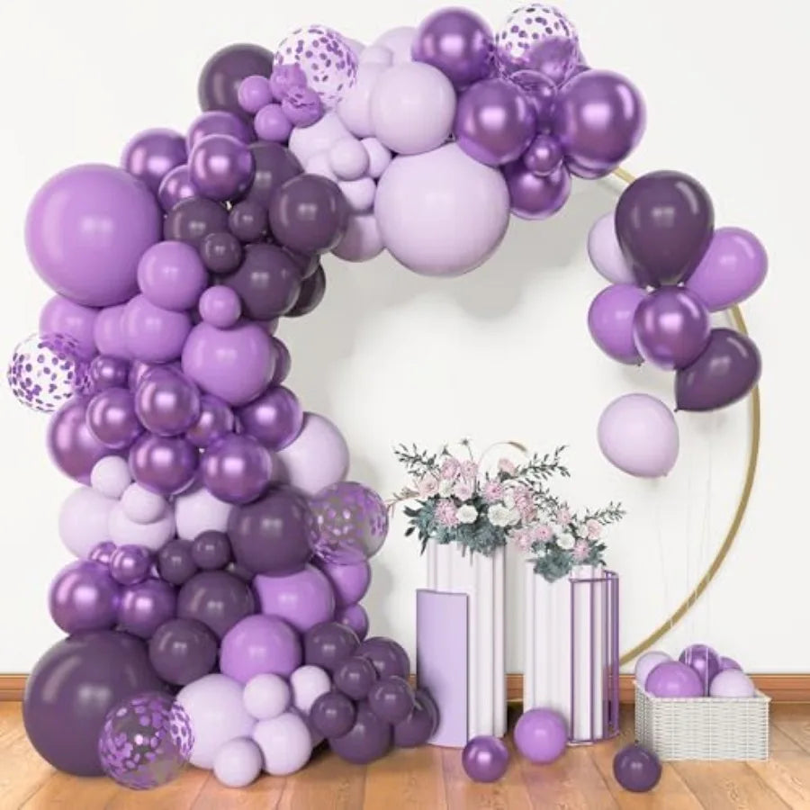 153pcs Balloon Garland Arch Kit, Different Sizes 18 12 10 5 inch Latex Metallic Confetti Gold Balloons Baptism Birthday Boho Ba